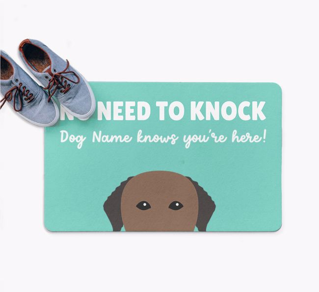 No Need To Knock: Personalized {breedFullName} Doormat